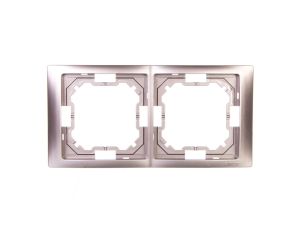 Simon Basic Neos Ramka podwójna stal inox BMRC2/21