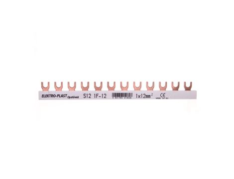 Szyna łączeniowa 1P 63A 12mm2 widełkowa (12 mod.) 1F S12 1F-10 45.302