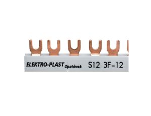 Szyna łączeniowa 3P 63A 12mm2 widełkowa (12mod.) 3F S12 3F-10 45.322