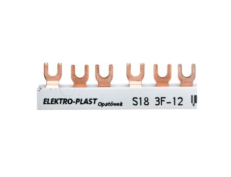 Szyna łączeniowa 3P 63A 12mm2 widełkowa (18mod.) 3F S18 3F-10 45.388