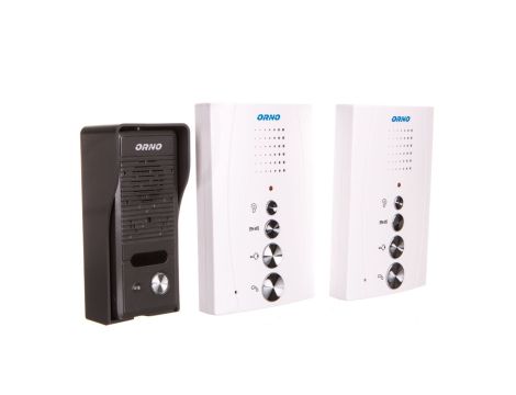 Zestaw domofonowy jednorodzinny z interkomem, bezsłuchawkowy, biały, ELUVIO INTERCOM OR-DOM-RE-920/W