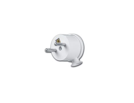 Wtyczka kątowa MINI z/u 16A 250V rozbieralna biała WT-15/BIAŁY