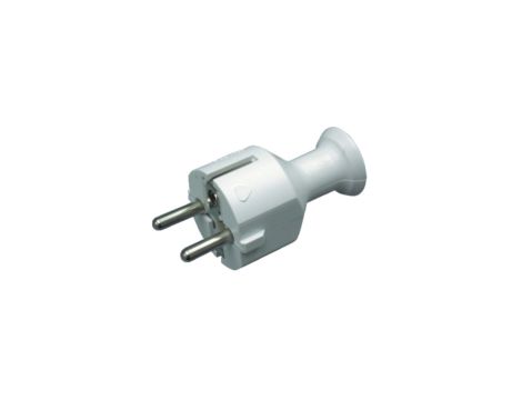Wtyczka prosta 16A z/u Uni-Schuko 250V biała WT-40