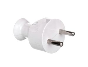 Wtyczka prosta b/u 16A 250V rozbieralna biała WT-21/BIAŁY