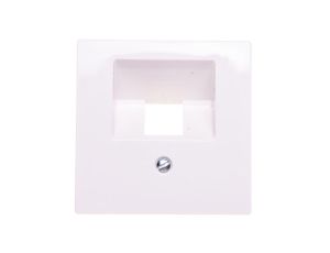 Merten System M Płytka centralna gniazda pojedyncza RJ45 kat.5e biel polarna MTN296219