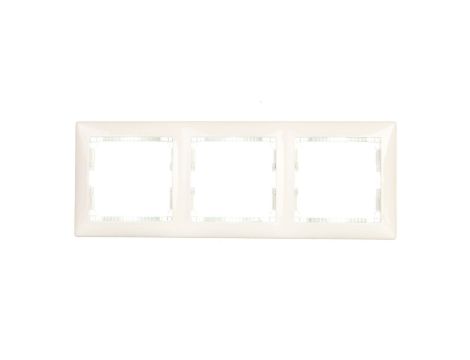 VALENA Ramka potrójna pozioma biała/crystal 774463