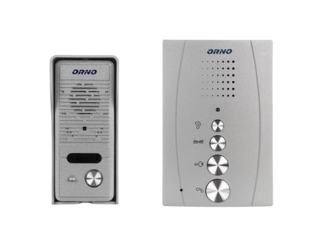 Zestaw domofonowy jednorodzinny bezsłuchawkowy ELUVIO srebrny OR-DOM-RE-914/G