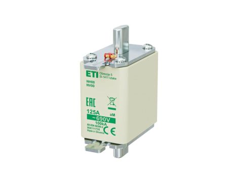Wkładka bezpiecznikowa NH00 125A aM 690V 004111735