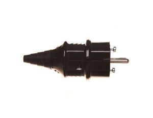 Wtyczka uniwersalna 16A 3P 230V IP44 Schuko czarna 10754 MEN10754