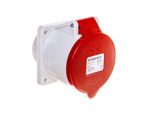 Gniazdo tablicowe proste 5P 32A 400V czerwone IP44 3451 MEN3451