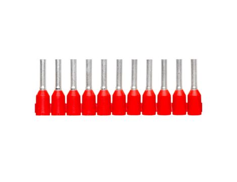 Tulejka kablowa izolacyjna 1mm2AI 1,0-8 RD-S tulejki o długości 8mm, kolor czerwony 1212523 /1000szt./