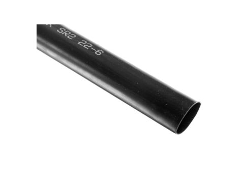 Rura termokurczliwa pogrubiana bez kleju, czarna, SR2 22-6 1000mm, 127394