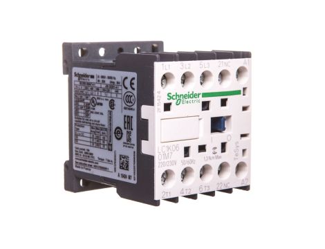 Stycznik mocy miniaturowy I=6A AC-3, styk pom. 1NC, nap. cewki 220-230 V AC LC1K0601M7