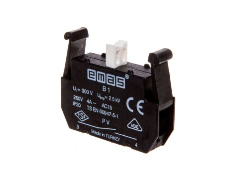 Element łączeniowy do kaset sterowniczych PV styk pomocniczy serii PV 1Z montaż czołowy T0-PVB1