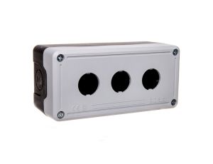 Kaseta sterownicza na 3 przyciski/lampki - pusta, czarno-szara 3-otworowa fi22 pusta czarno-szara IP65 T0-PY3BOS