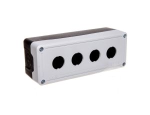 Kaseta sterownicza na 4 przyciski/lampki - pusta, czarno-szara 4-otworowa fi22 pusta czarno-szara IP65 T0-PY4BOS