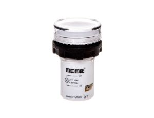 Lampka sygnalizacyjna MB z LED, monoblok, 24V AC/DC, płaski klosz, biała T0-MBSD024B