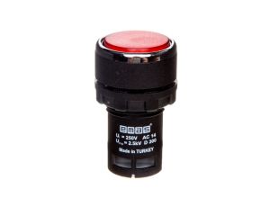 Przycisk sterowniczy monoblok, kryty, niestabilny, 1NC, czerwony T0-MB200DK