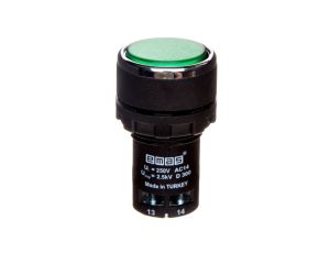 Przycisk sterowniczy monoblok, kryty, niestabilny, 1NO, zielony T0-MB100DY