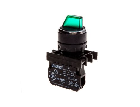 Przycisk pokrętny podświetlany, 1NO, 0-I stabilny, zielony T0-B100SL20Y