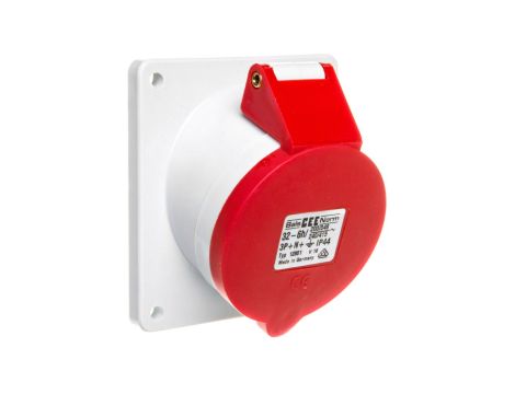 Gniazdo tablicowe 32A 5P 400V 6h IP44 skośne Quick-Connect 12801