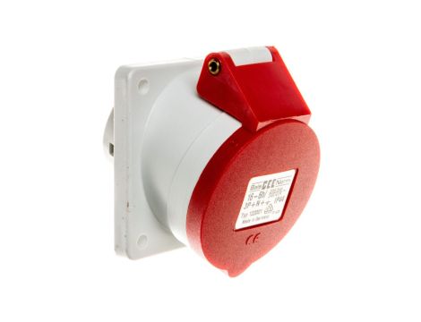 Gniazdo tablicowe 16A 5P 400V 6h IP44 skośne Quick-Connect 122001
