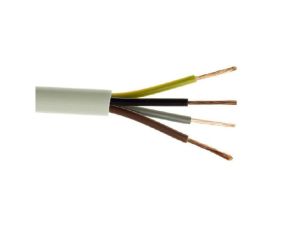 Przewód warsztatowy H05VV-F (OWY) 4x1 żo biały /100m/