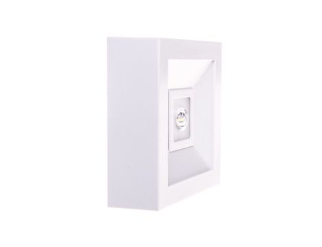 Oprawa awaryjna LED 3W 1h LOVATO N ECO LED 3W (opt. otwarta) jednozadaniowa biała LVNO/3W/E/1/SE/X/WH