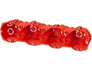 Puszka podtynkowa 4x60mm regips głęboka z wkrętami czerwona PK-4x60 0288-00