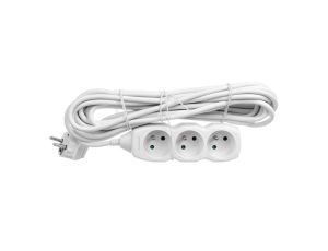 Przedłużacz 3-gniazda z/u 7m /H05VV-F 3G1/ biały P0317