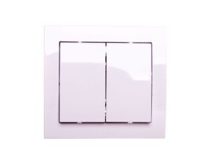 KIER Łącznik schodowy podwójny biały ŁP-10W/00