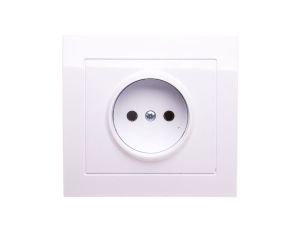 KIER Gniazdo pojedyncze b/u białe GP-1W/00