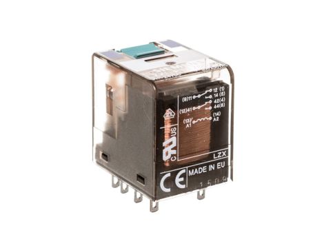 Przekaźnik wtykowy serii PT 2P 24V DC szerokość 22,5mm LZX:PT270024