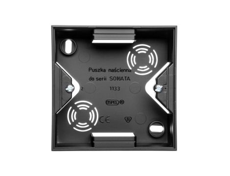 SONATA Puszka natynkowa pojedyncza czarny metalik PNP-1R/33