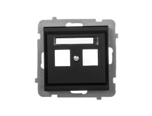 SONATA Obudowa gniazda podwójnego czarny metalik GPK-2R/p/33