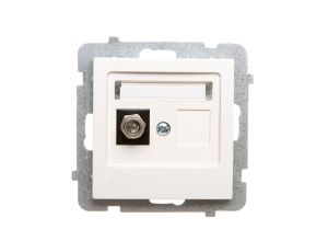 AS Gniazdo antenowe pojedyncze typu F ecru GPA-1GF/m/27