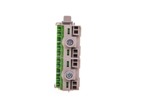 Listwa zaciskowa PE na szynę 80 A 2x25mm2 + 8x4mm2 Cu zielono-szara FC PE 10 26001205