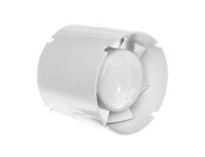 Wentylator kanałowy fi 100 230V 14W 107m3/h 36dB o przepływie mieszanym z timerem biały 100VKO1T