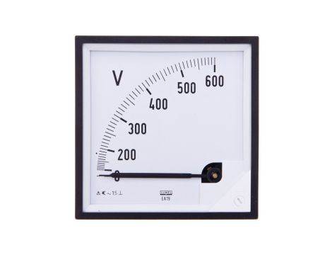 Woltomierz analogowy 96x96 N IP50 E616 600V pozycja pracy C3 K=90 st. bez atestu KJ EA19N E61600000000