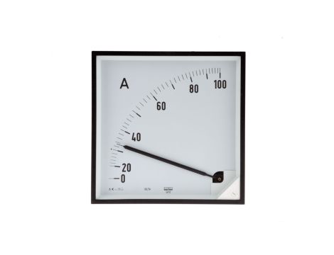 Amperomierz analogowy tablicowy 100/5A do przekładnika 100/5 144x144mm IP50 C3 K=90 st. EA12N E41600000000