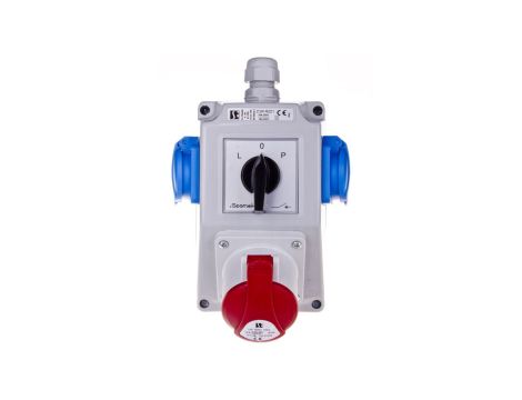 Zestaw instalacyjny z gniazdem 16A 3P+N+PE 2x2P+P ZI04R221