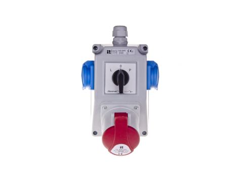 Zestaw instalacyjny z gniazdem IP44 32A 3P+N+PE 2x2P+PE ZI05R462