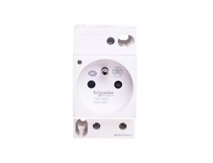 Gniazdo modułowe z lampką iPC 2P+E 10/16A 250V na szynę białe A9A15307