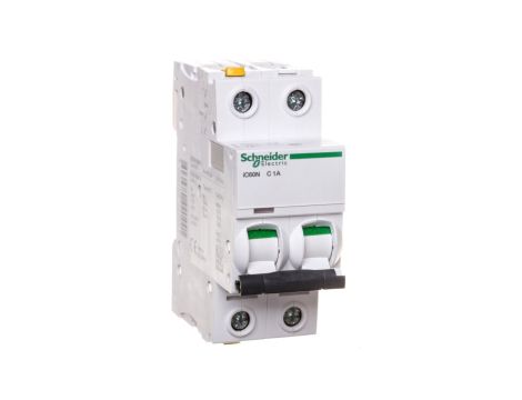 Wyłącznik nadprądowy 2P C 1A 6kA AC iC60N-C1-2 A9F04201