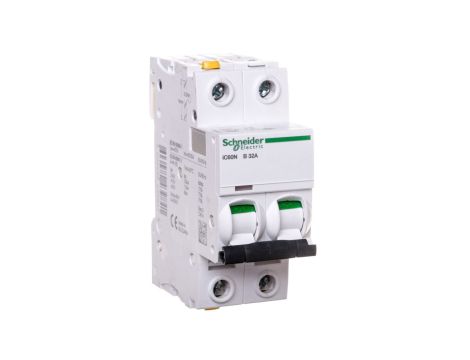 Wyłącznik nadprądowy 2P B 32A 6kA AC iC60N-B32-2 A9F03232