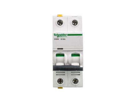 Wyłącznik nadprądowy 2P B 50A 6kA AC iC60N-B50-2 A9F03250