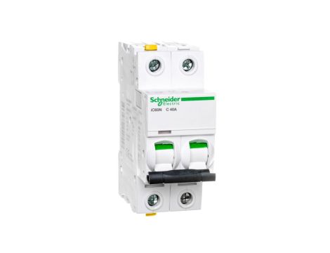 Wyłącznik nadprądowy 2P C 40A 6kA AC iC60N-C40-2 A9F04240
