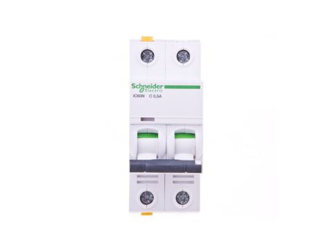 Wyłącznik nadprądowy 2P C 0,5A 6kA AC iC60N-C0,5-2 A9F04270