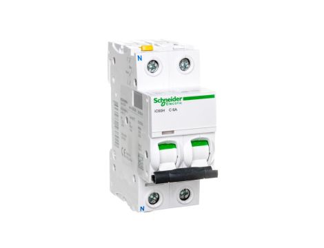Wyłącznik nadprądowy 1P+N C 6A 10kA AC iC60H-C6-1N A9F07606