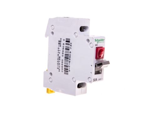 Rozłącznik modułowy 32A 2P iSW z czerwoną lampką A9S61232